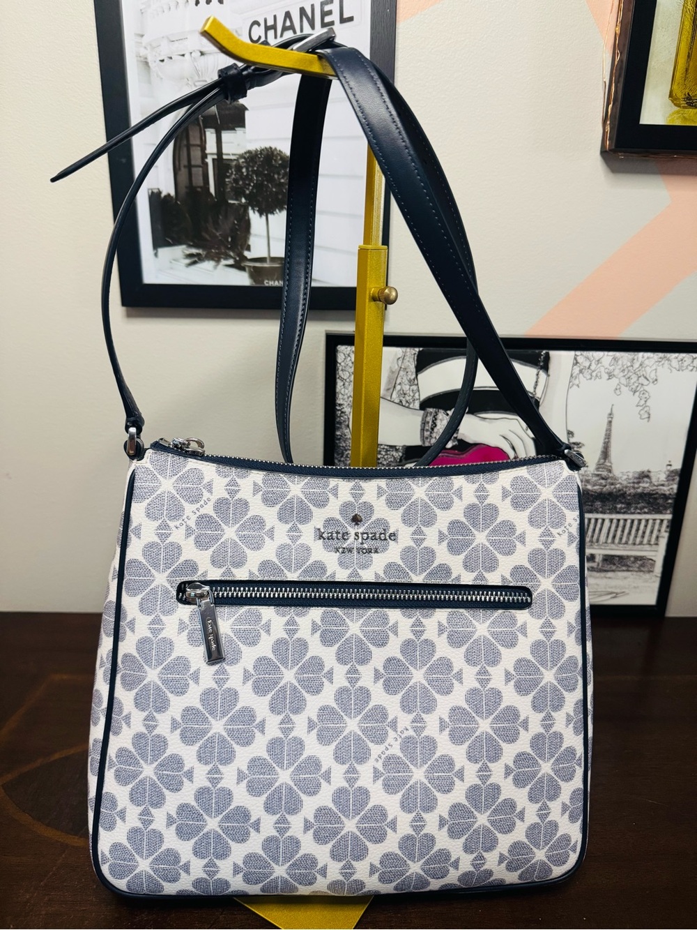 kate spade Navy & White Floral Crossbody
